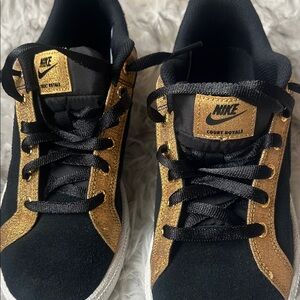 Nike Court Royale Black and Gold Sneakers